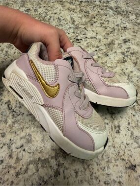 Nike Kids Pink and Gold Air Max Style Sneakers Toddlers
